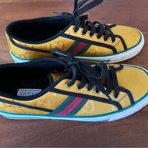 Beautiful Gucci gold Off The Grid sneakers sz: 8G. Sz: 9 US